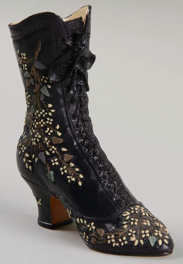 Nostalgia If the Shoe Fits Black Floral Boot - Boxed by Popular Imports-1