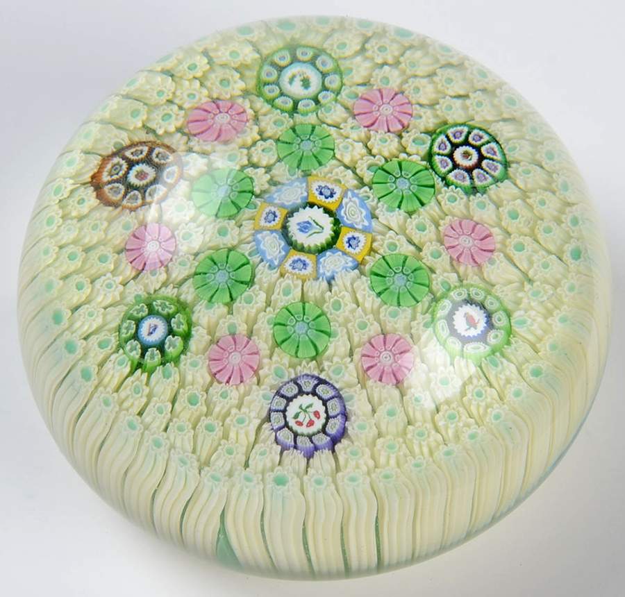 Perthshire Paperweights Millefiori-Carpet Ground-Canesilhouettes - No Box by Perthshire-1