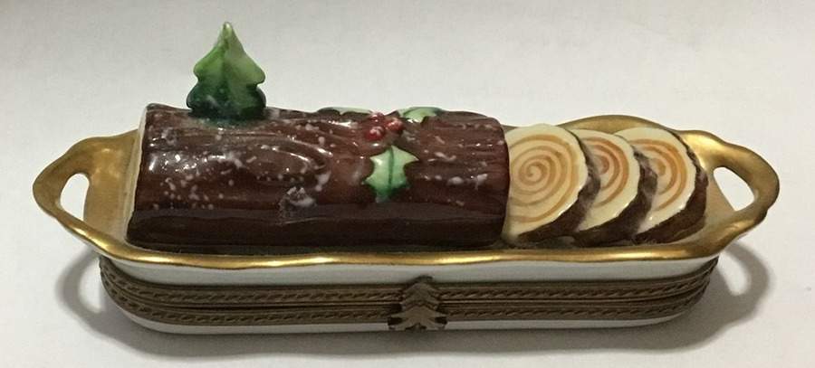 Limoges Boxes Christmas Yule Log - No Box by Parry Vieille-1