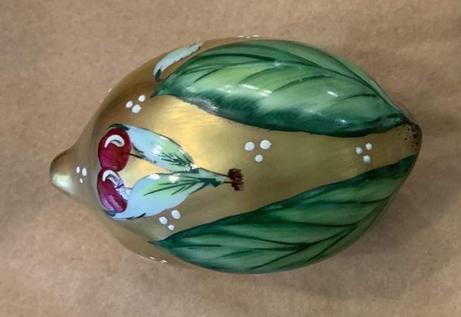 Limoges Boxes Lemon With Leaves & Cherries - No Box by Parry Vieille-1