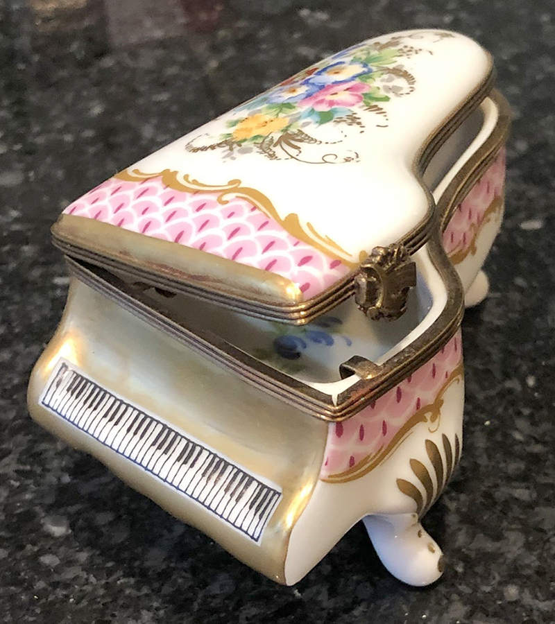 Limoges Boxes Piano - Pink - No Box by Parry Vieille-1