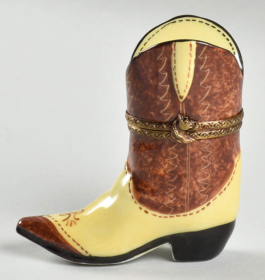 Limoges Boxes Cowboy Boot - No Box by Parry Vieille-1