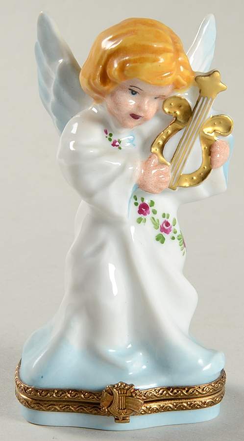 Limoges Boxes Angel With Harp - No Box by Parry Vieille-1