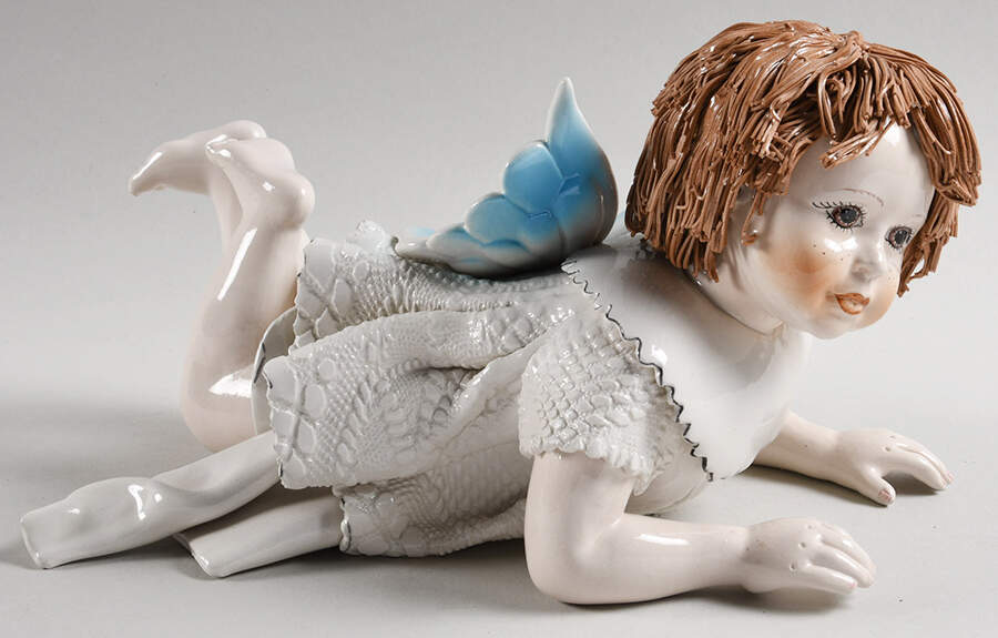 Lino Zampiva Figurines Birl With Butterfly Wings - Boxed by Pastelceramica-1