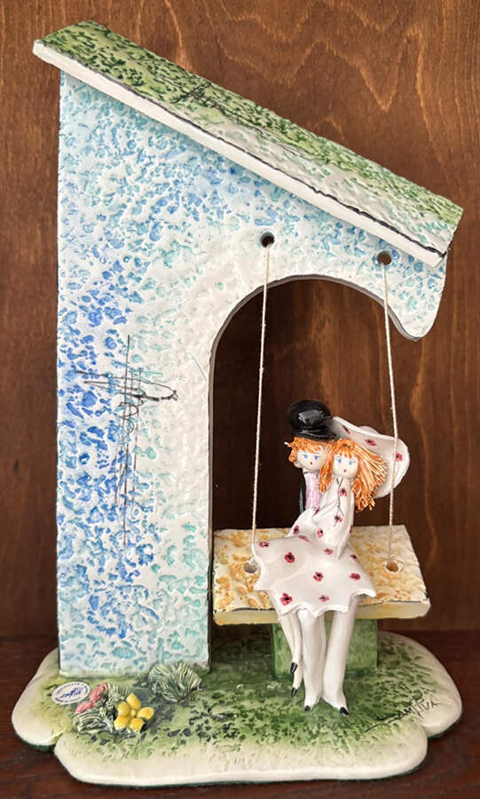 Lino Zampiva Figurines Lovers On A Swing - Boxed by Pastelceramica-1