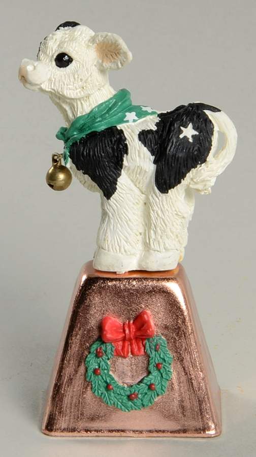 Precious Moments Giftware Cow Kisses-Christmas Cow On Cow Bell - Boxed by Precious Moments-1