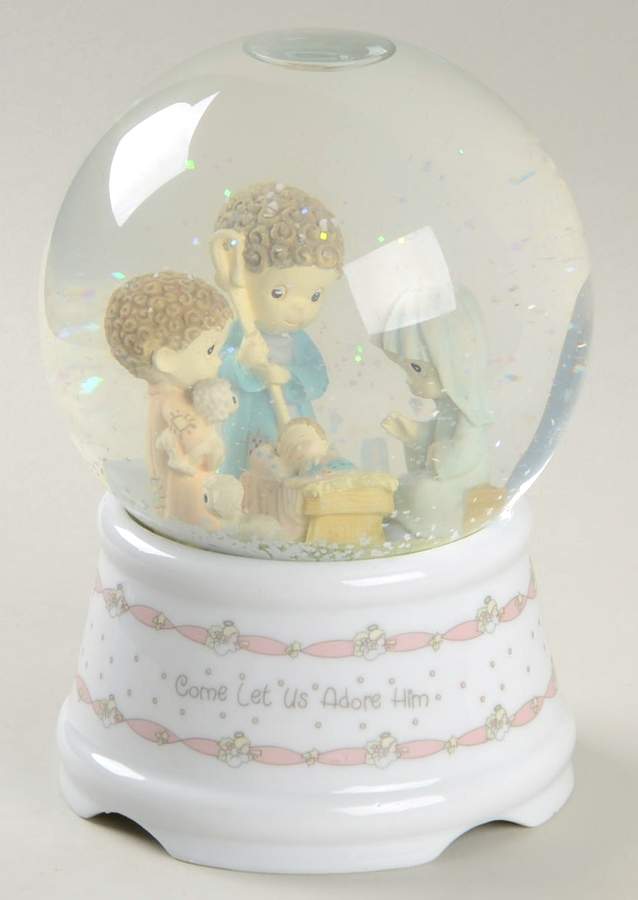 Precious Moments Giftware Come Let Us Adore Him Snowglobe-Musical - No Box by Precious Moments-1