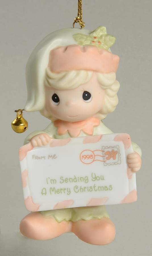 Annual Figural Ornament I'm Sending You A Merry Christmas - Boxed by Precious Moments-1