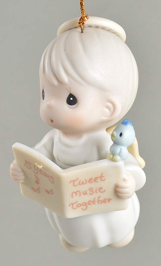 Anniversary Ornaments 15 Years Tweet Music Together - Boxed by Precious Moments-1