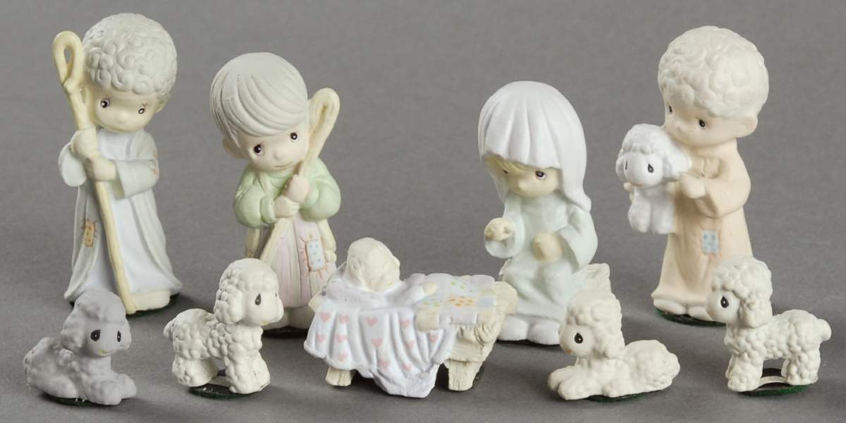Nativity-Pewter Nativity- 9 Piece Set - Boxed by Precious Moments-1