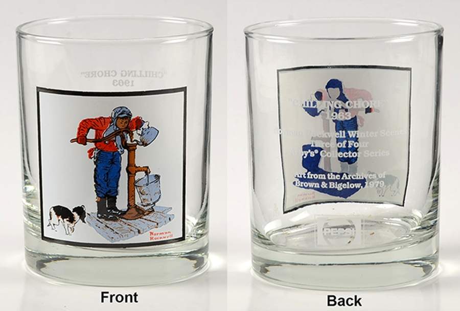 Norman Rockwell Winter Scenes Chilling Chore - No Box by Pepsi Cola-1