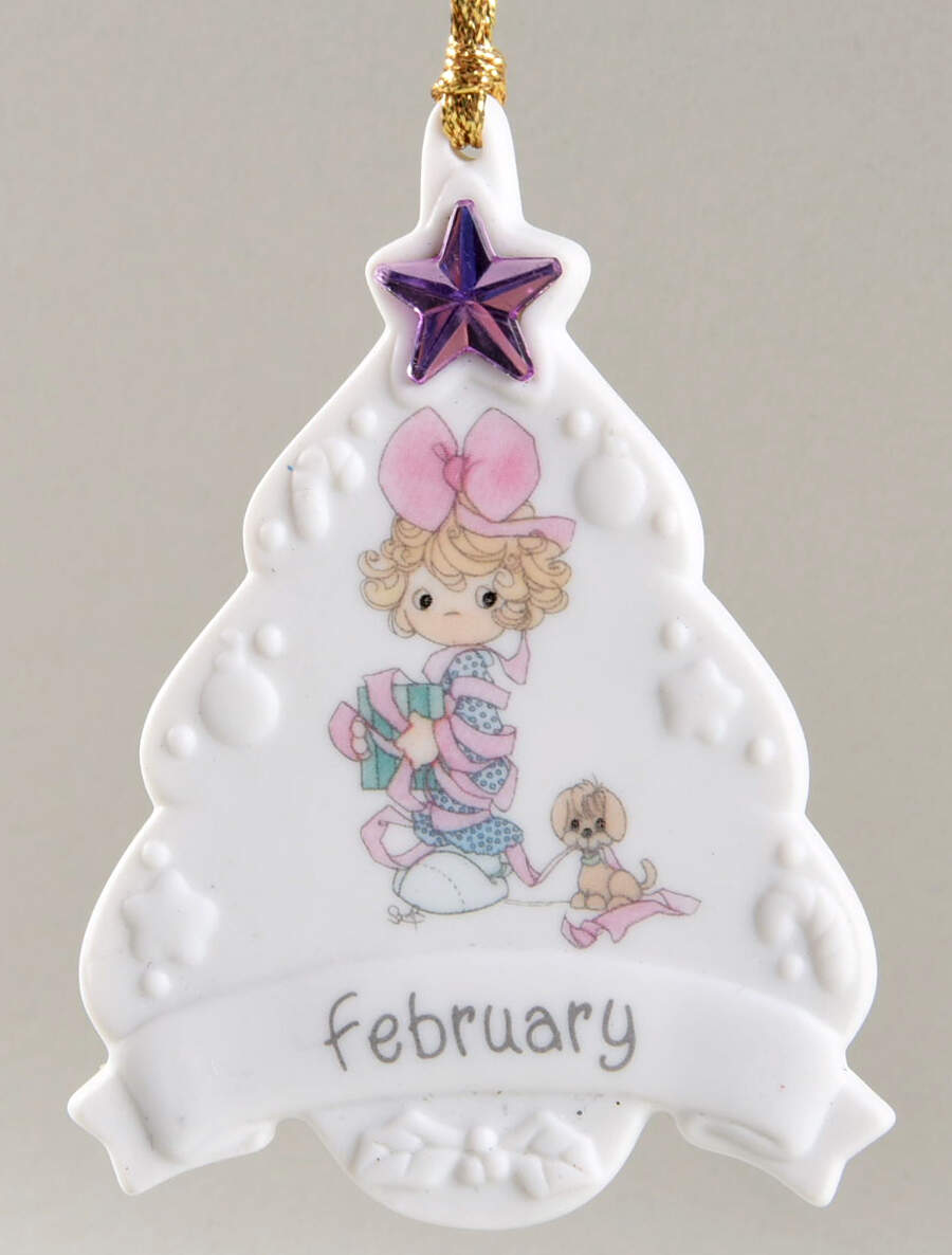 Birthstone Ornaments February - No Box by Precious Moments-1
