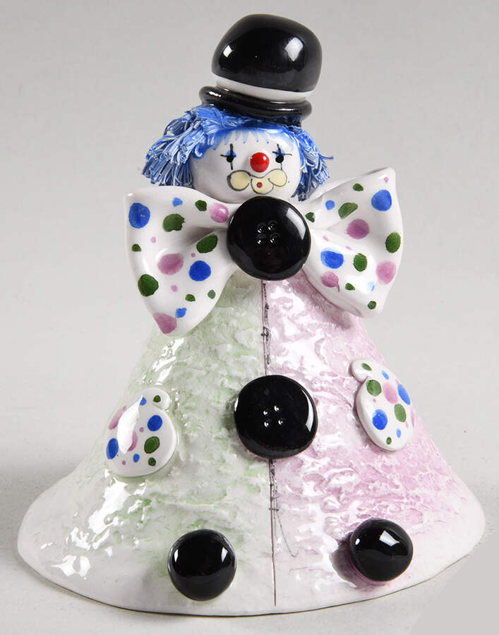 Lino Zampiva Bells Clown Blue Hair Black Hat - No Box by Pastelceramica-1