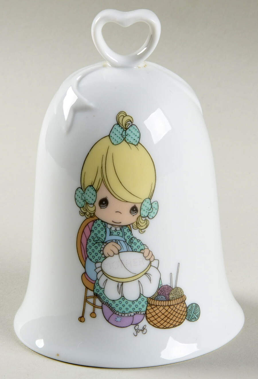 Heart Handle Bells Mother Sew Dear - Boxed by Precious Moments-1