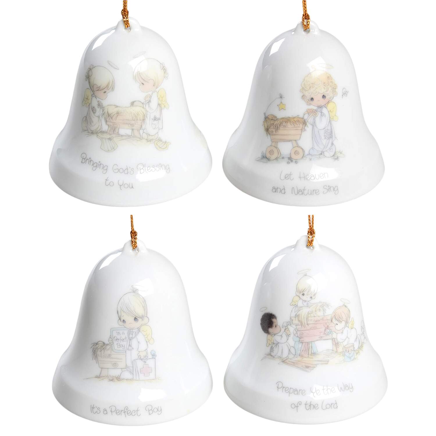 Bell Ornaments Set Of 4 Bell Ornaments - With Box by Precious Moments-1