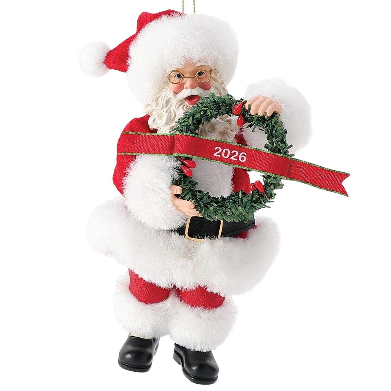 Annual Santa Ornaments 2026 Wreath - Wtih Box Bx2026 by Possible Dreams-1