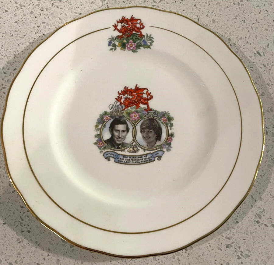 Queen Anne Royalty Giftware Prince Charles&Lady Diana Wedding Plate - No Box by Queen Anne (England)-1