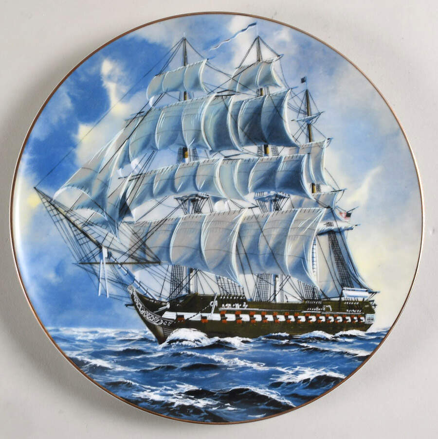 Great American Sailing Ships The U.S.S Constitution - No Box by Rosenthal - Continental-1
