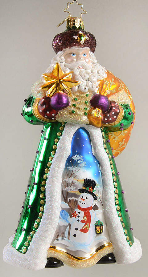 Christopher Radko Christmas Ornament Santa With Gold Star And Gold Bag - No Box by Christopher Radko-1