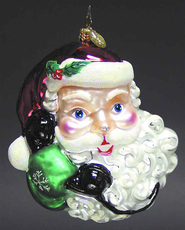 Santa-Heads Kringle Jingle - No Box by Christopher Radko-1