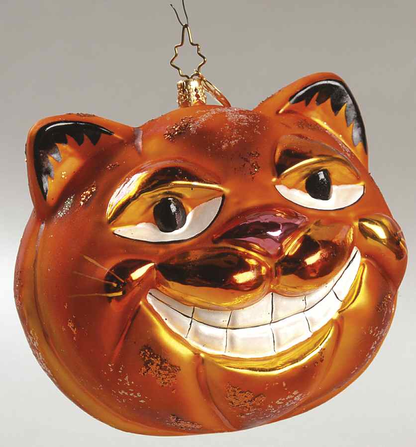 Christopher Radko Christmas Ornament Orange Cat Head - No Box by Christopher Radko-1