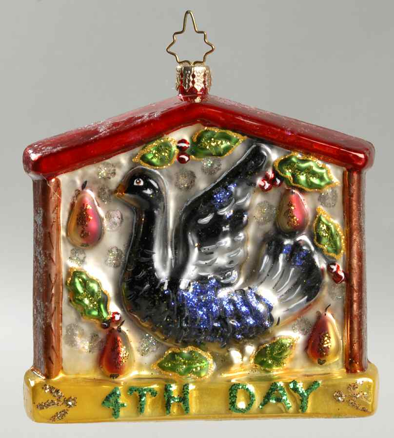 Twelve Days of Christmas 4 Calling Birds - No Box by Christopher Radko-1