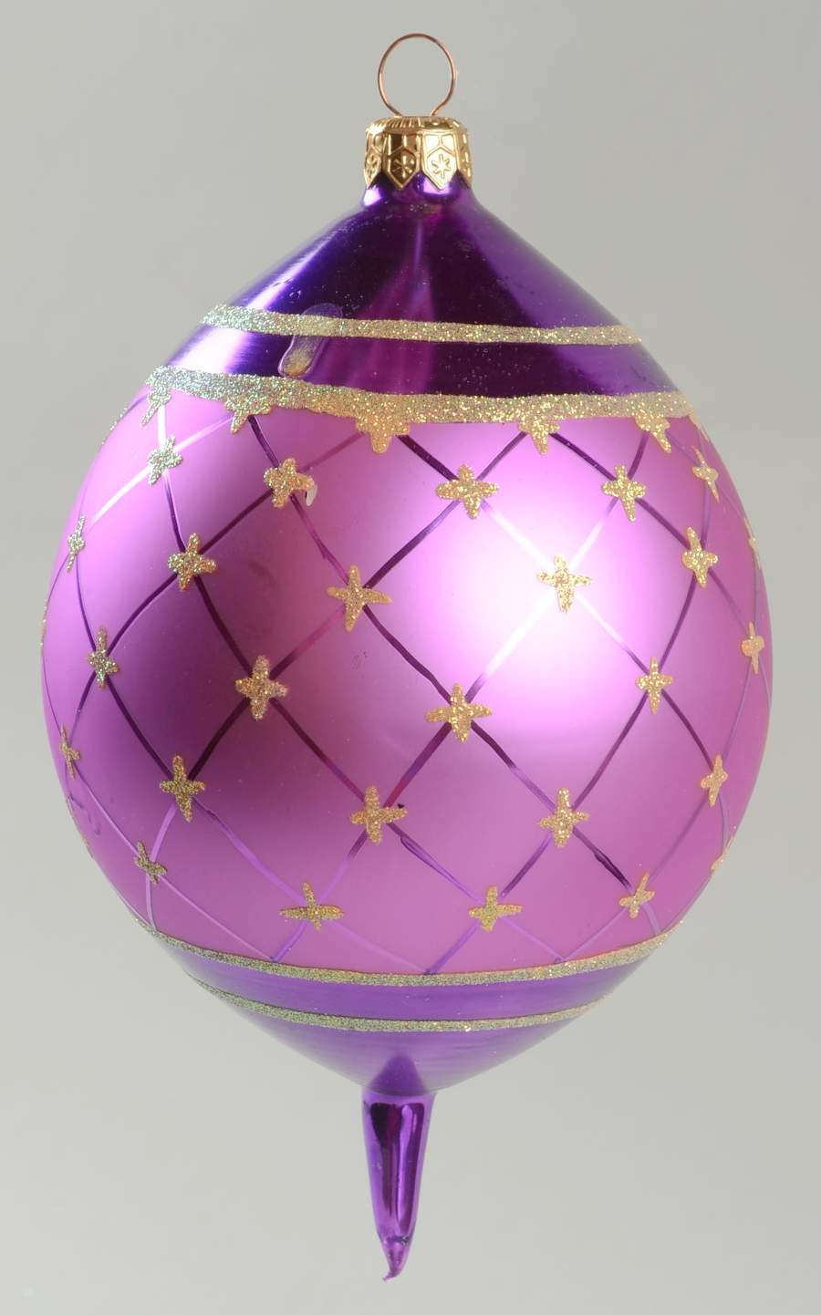 Teardrop (Shaped) Ornaments Faberge-Lilac - No Box by Christopher Radko-1