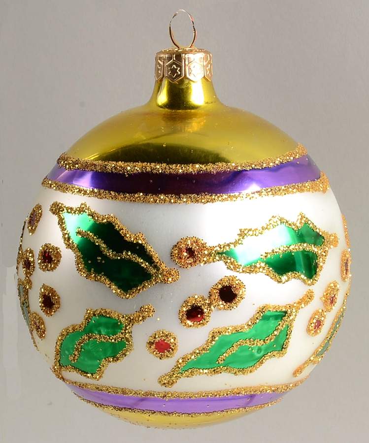Balls Holly Ribbons - No Box by Christopher Radko-1