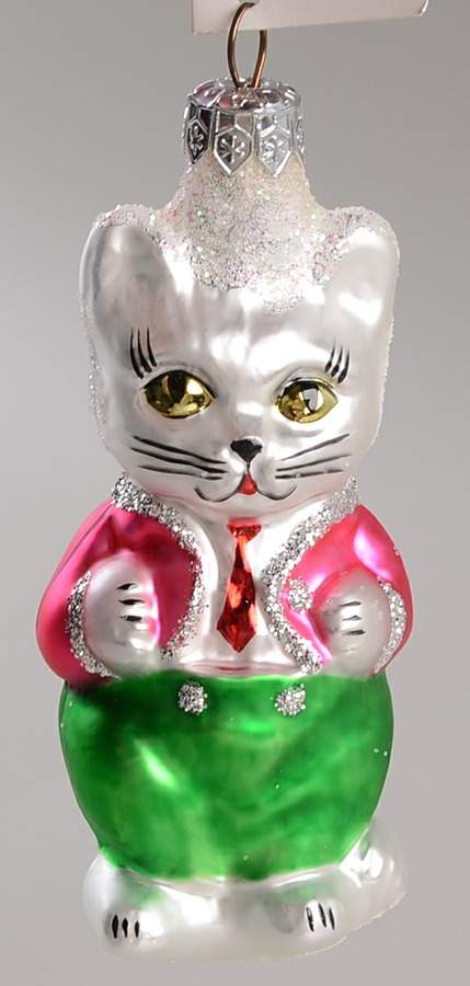 Cats & Kittens Shy Kitten-Green Pants - No Box by Christopher Radko-1