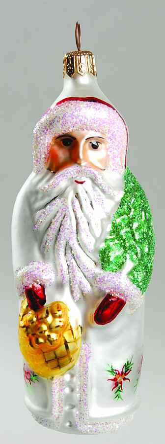 Santa with Pinecones-Trees Poinsettia Santa - No Box by Christopher Radko-1