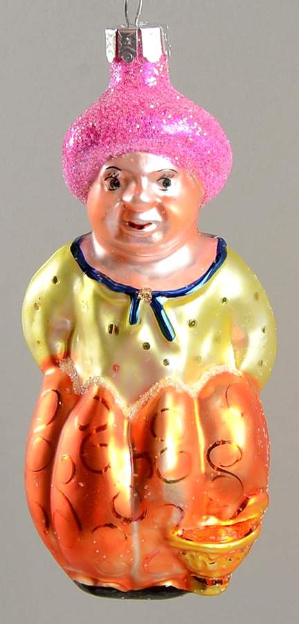 Nursery Rhymes-Children's Stories Aladdin-Pink Turban/Gold&Orange Clothes - No Box by Christopher Radko-1