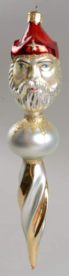 Icicles Merlin Santa-Silver/Gold - No Box by Christopher Radko-1