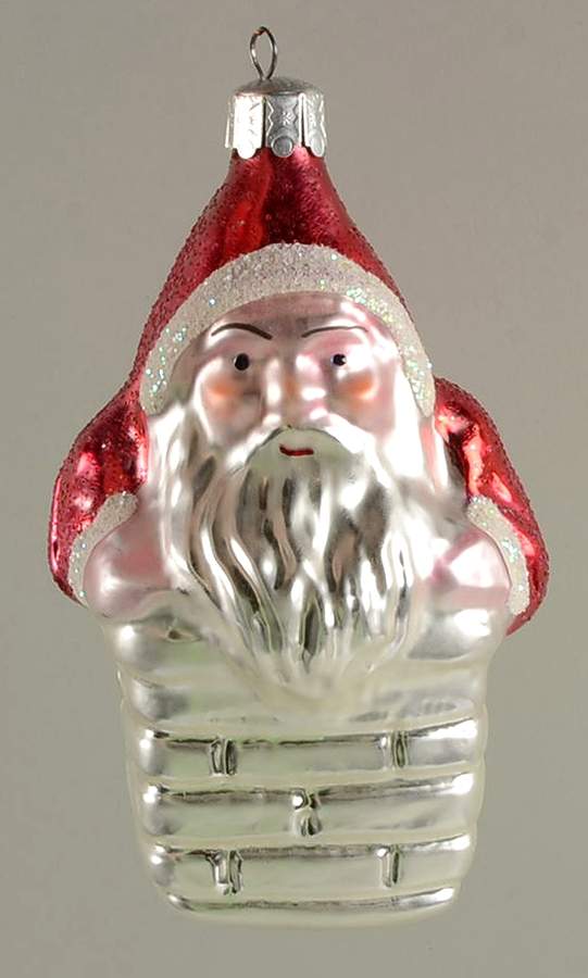 Santas Down The Chimney-Red/Silver - No Box by Christopher Radko-1
