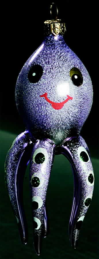 Aquatic-Marine Life (Italian Flair) Maxine (Octopus)-Dark Purple - No Box by Christopher Radko-1