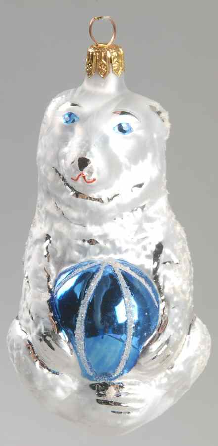 Bears Ice Bears-Blue Ball - No Box by Christopher Radko-1