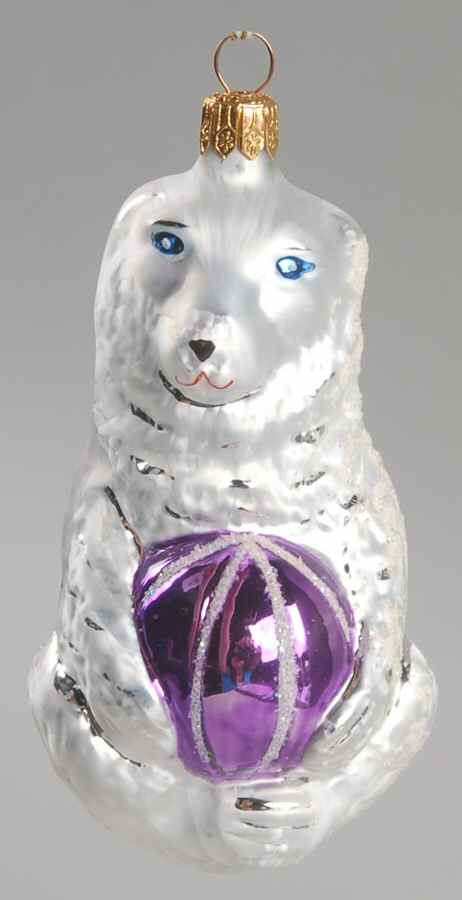 Bears Ice Bears-Purple Ball - No Box by Christopher Radko-1