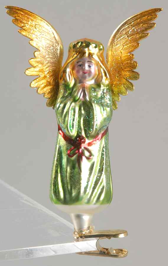 Angel Clip-On Ornaments Wings And A Prayer-Green - No Box by Christopher Radko-1