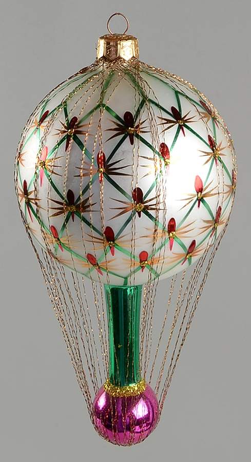 Gilded Ornaments French Regency Balloon-Green - No Box by Christopher Radko-1