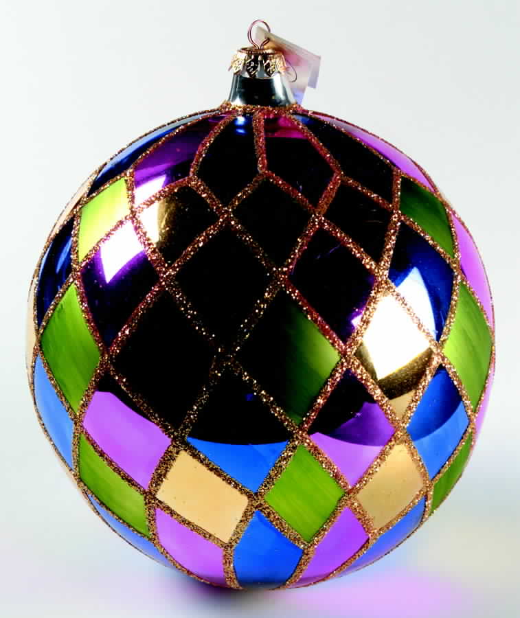 Balls Jumbo Harlequin - No Box by Christopher Radko-1