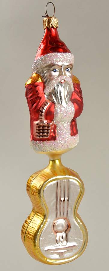 Santa with Musical Instruments Guitar Santa-Red - No Box by Christopher Radko-1