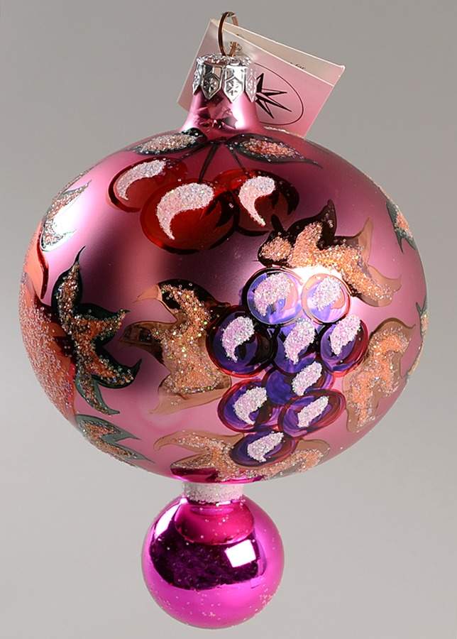 Traditional Shapes Ornament Autumn Tapestry-Pink - No Box by Christopher Radko-1