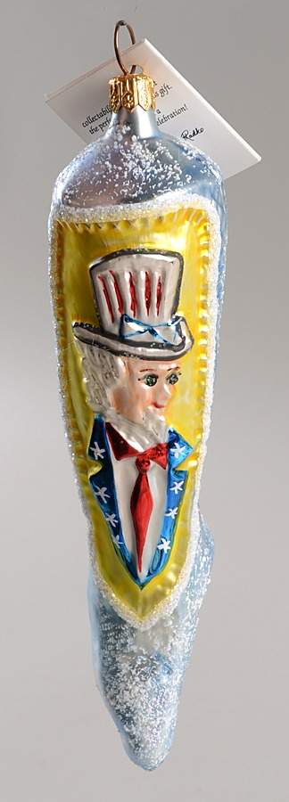 Patriotic Stocking Sam-Blue - No Box by Christopher Radko-1