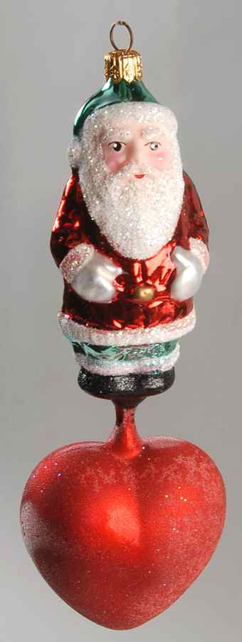 Santas Heartfelt Santa-Red Coat - No Box by Christopher Radko-1