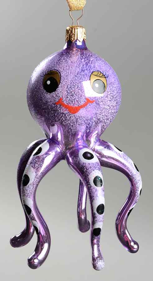 Aquatic-Marine Life (Italian Flair) Maxine (Octopus)-Purple - No Box by Christopher Radko-1