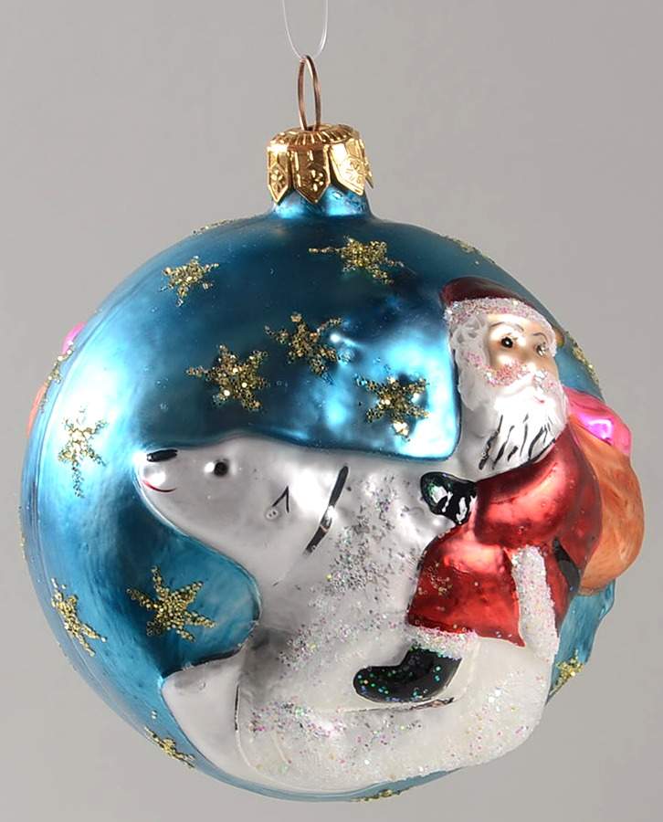 Balls Polar Express-Blue - No Box 524 by Christopher Radko-1