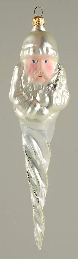 Icicles Frosted Santa-All White - No Box by Christopher Radko-1