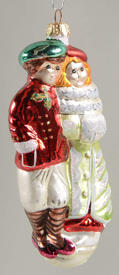 People Skaters Waltz-Red/Silver - No Box by Christopher Radko-1