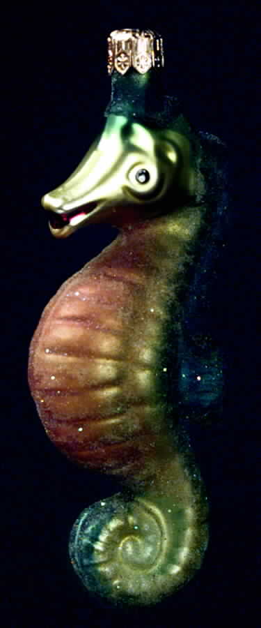 Aquatic Charlie Horse-Fuschia/Green - No Box by Christopher Radko-1