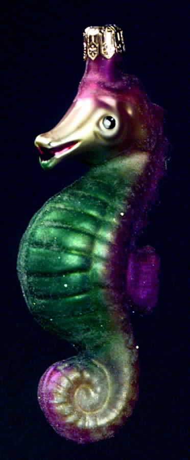 Aquatic Charlie Horse-Pink/Green - No Box by Christopher Radko-1