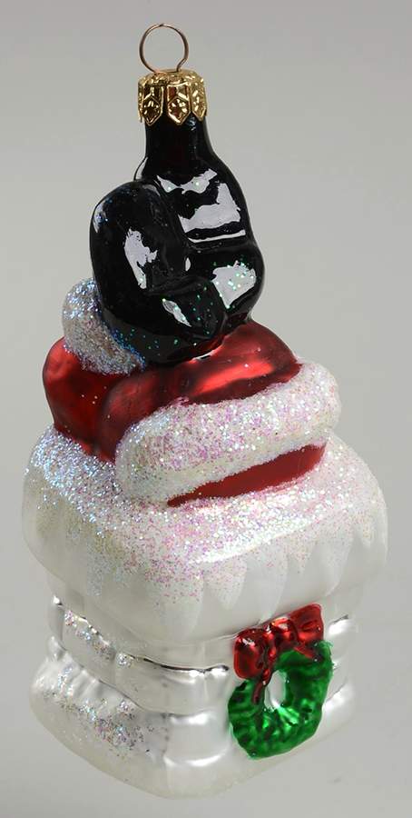 Santas Bottom's Up-White - No Box by Christopher Radko-1